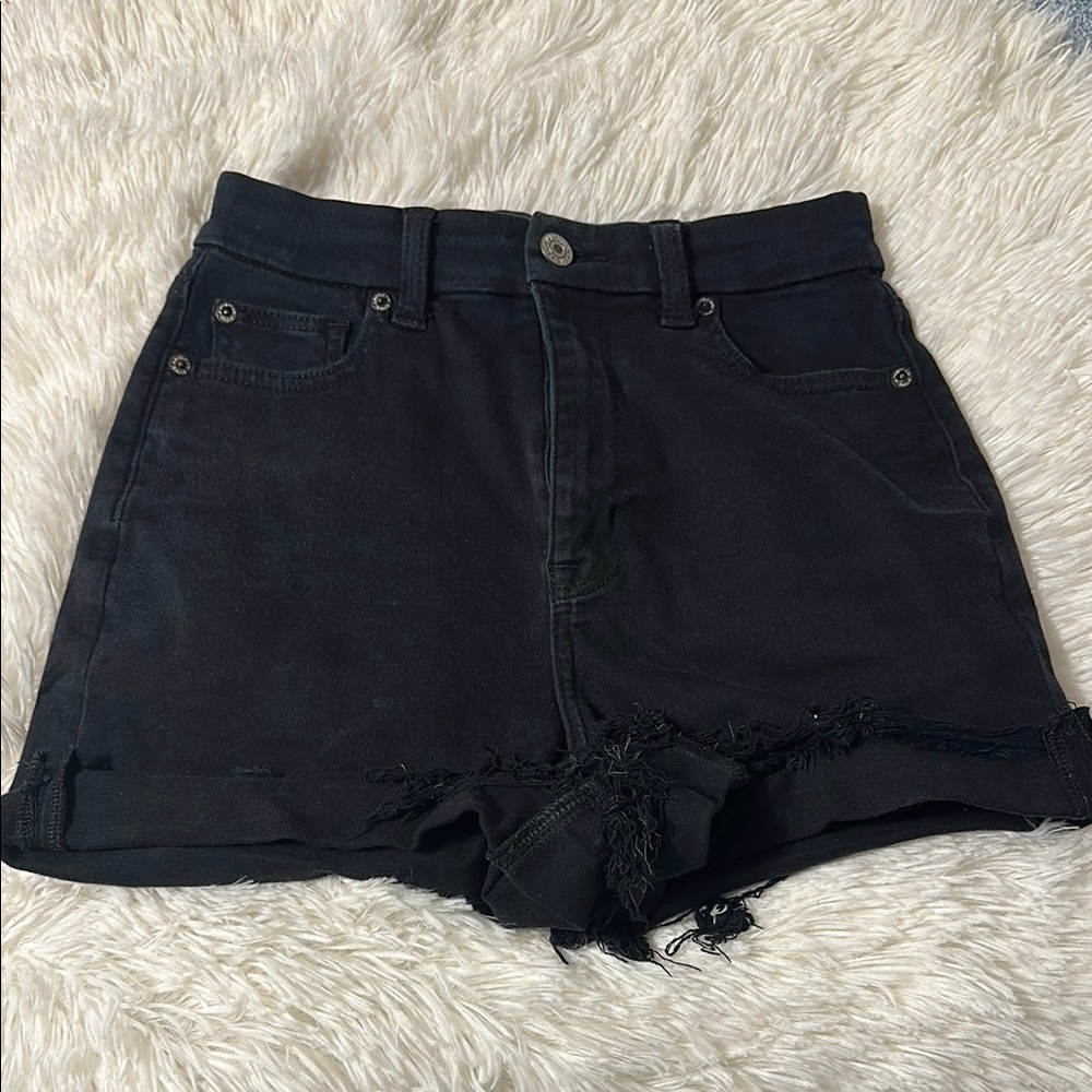 Black Denim Women's Shorts